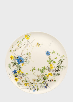 Фарфоровая тарелка с цветочным узором Rosenthal Brillance Fleurs des Alpes 32см, фото